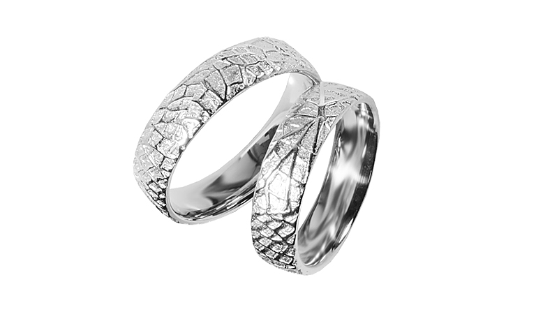 45448+45449-wedding rings, gold 750